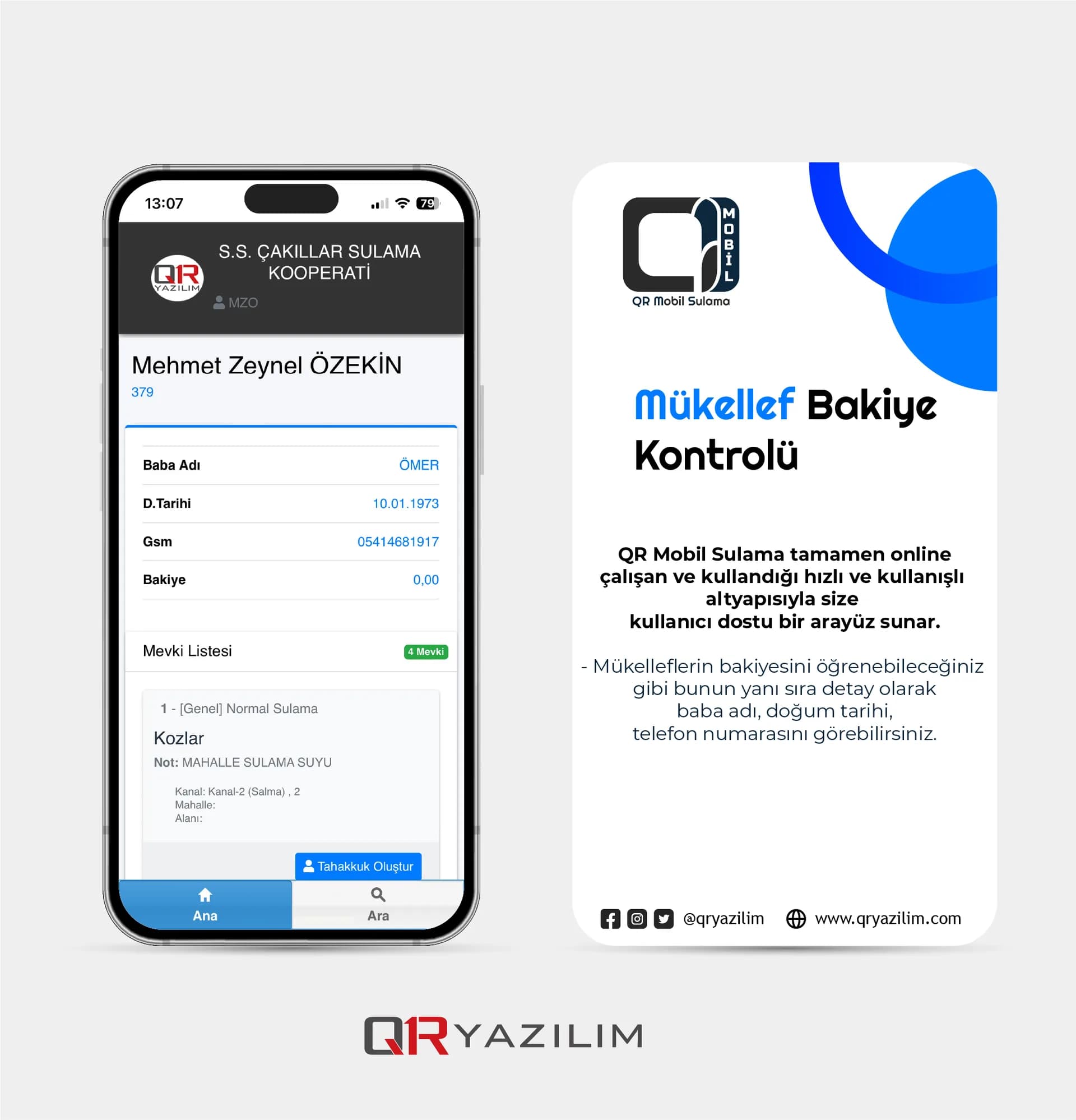 QR Mobil Sulama